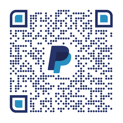 PayPal donation QR code for Hanuman Mandir & Yoga Center